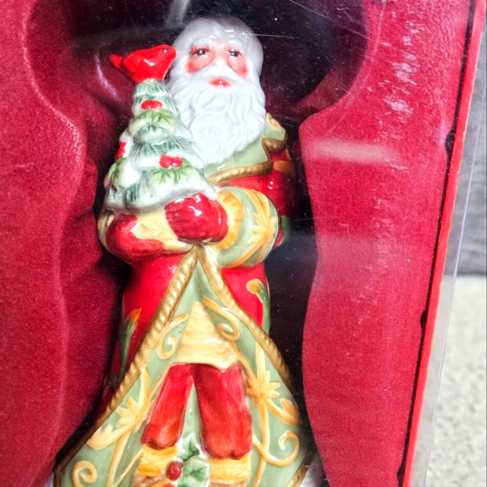 Fitz & Floyd Bellacarna Santa Bell/Christmas Ornament